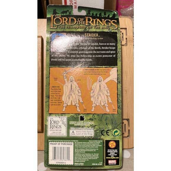 Vintage Y2K Toy Biz LOTR Fellowship of the Ring Strider Figure NRFB (2003) - Picture 2 of 3